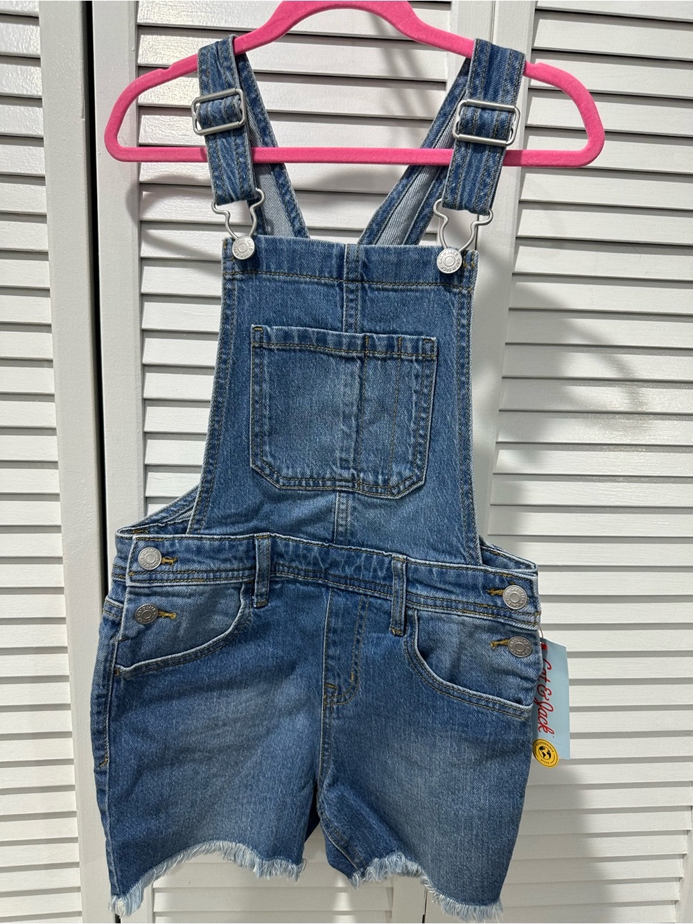 Cat & Jack Light Blue Denim Short Overalls